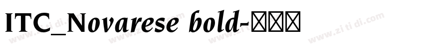 ITC_Novarese bold字体转换